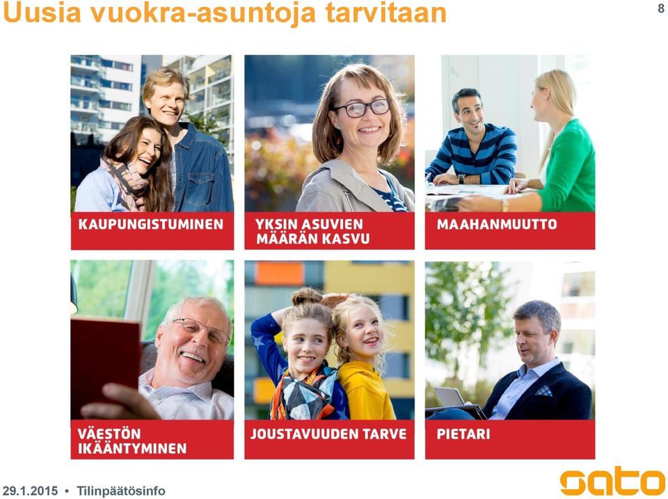 asuvien määrän kasvu Väestön