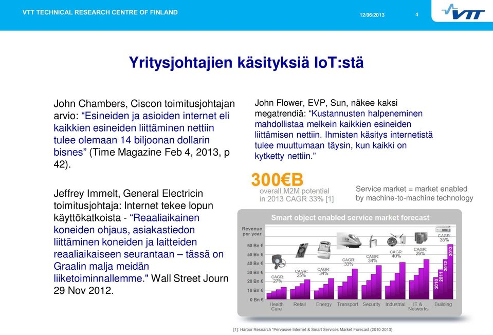 Jeffrey Immelt, General Electricin toimitusjohtaja: Internet tekee lopun käyttökatkoista - Reaaliaikainen koneiden ohjaus, asiakastiedon liittäminen koneiden ja laitteiden reaaliaikaiseen seurantaan