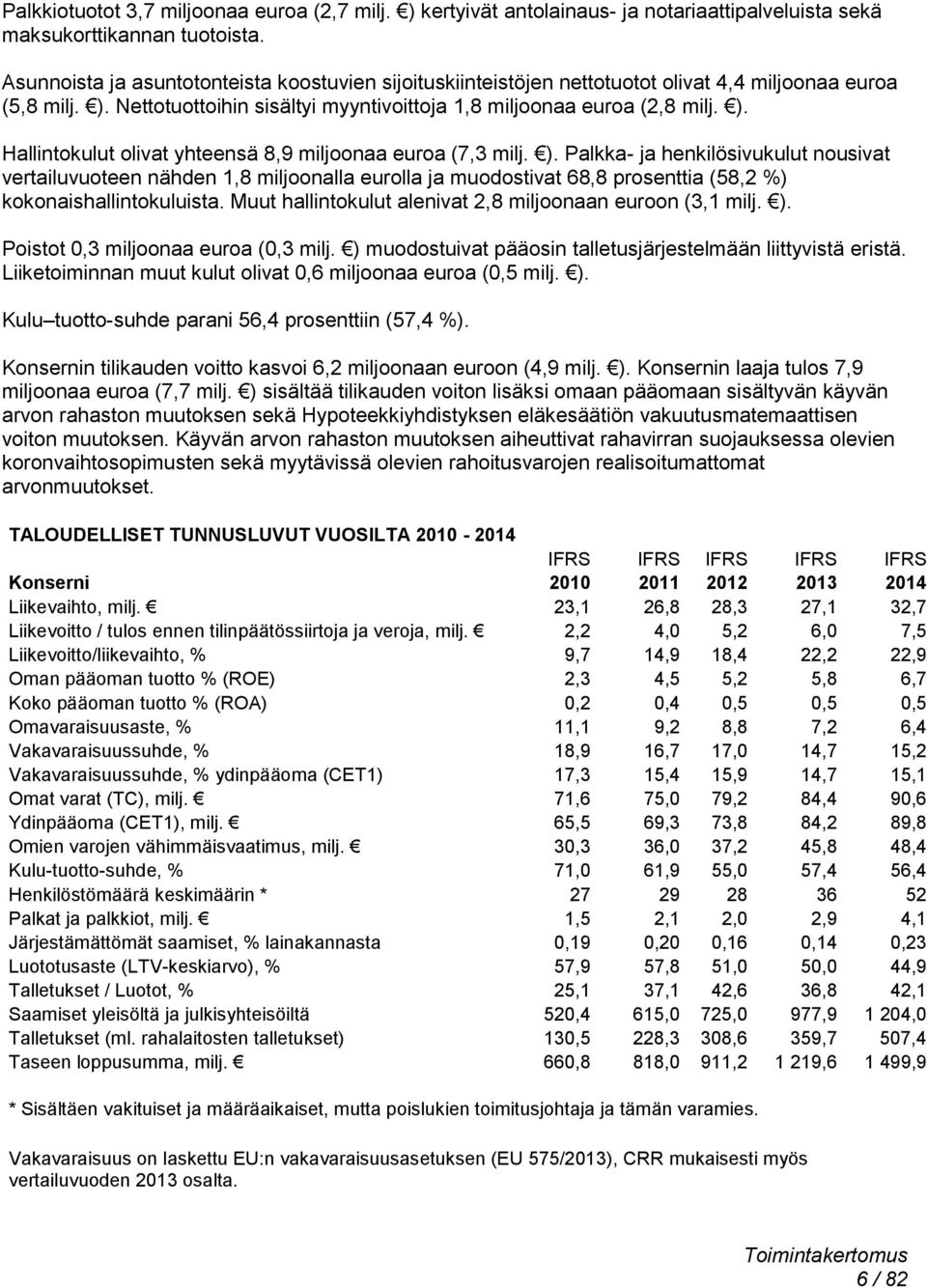 ). Palkka- ja henkilösivukulut nousivat vertailuvuoteen nähden 1,8 miljoonalla eurolla ja muodostivat 68,8 prosenttia (58,2 %) kokonaishallintokuluista.