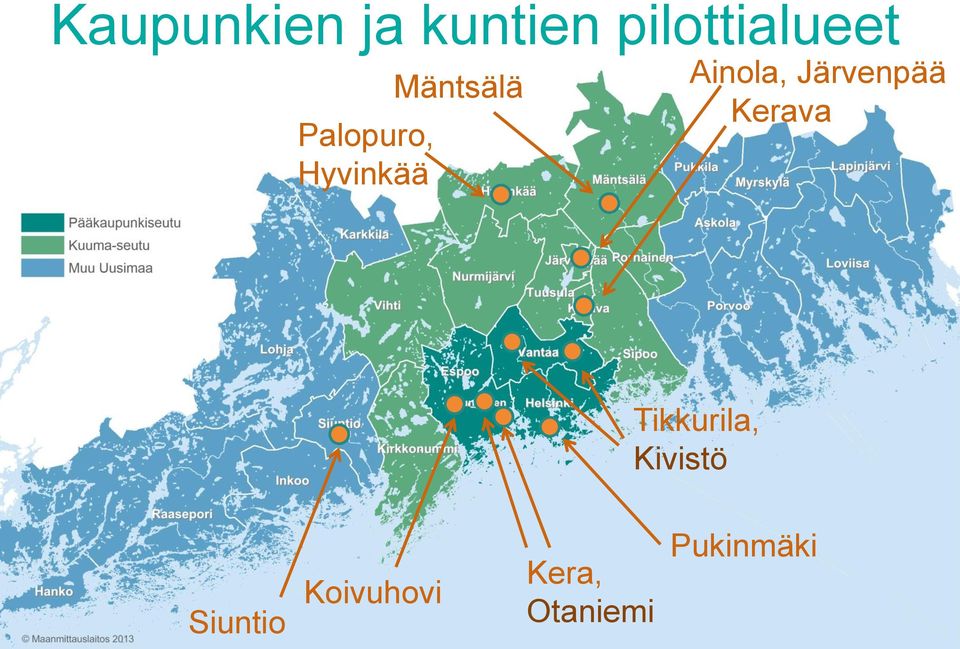 Järvenpää Kerava Tikkurila, Kivistö