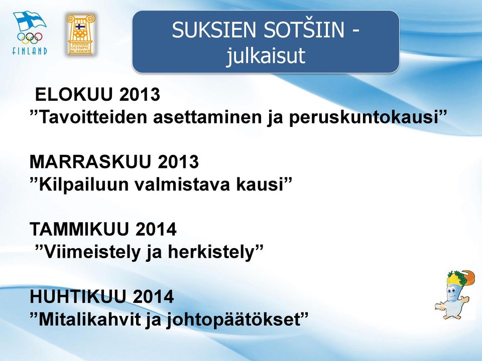 kausi TAMMIKUU 2014 Viimeistely ja herkistely