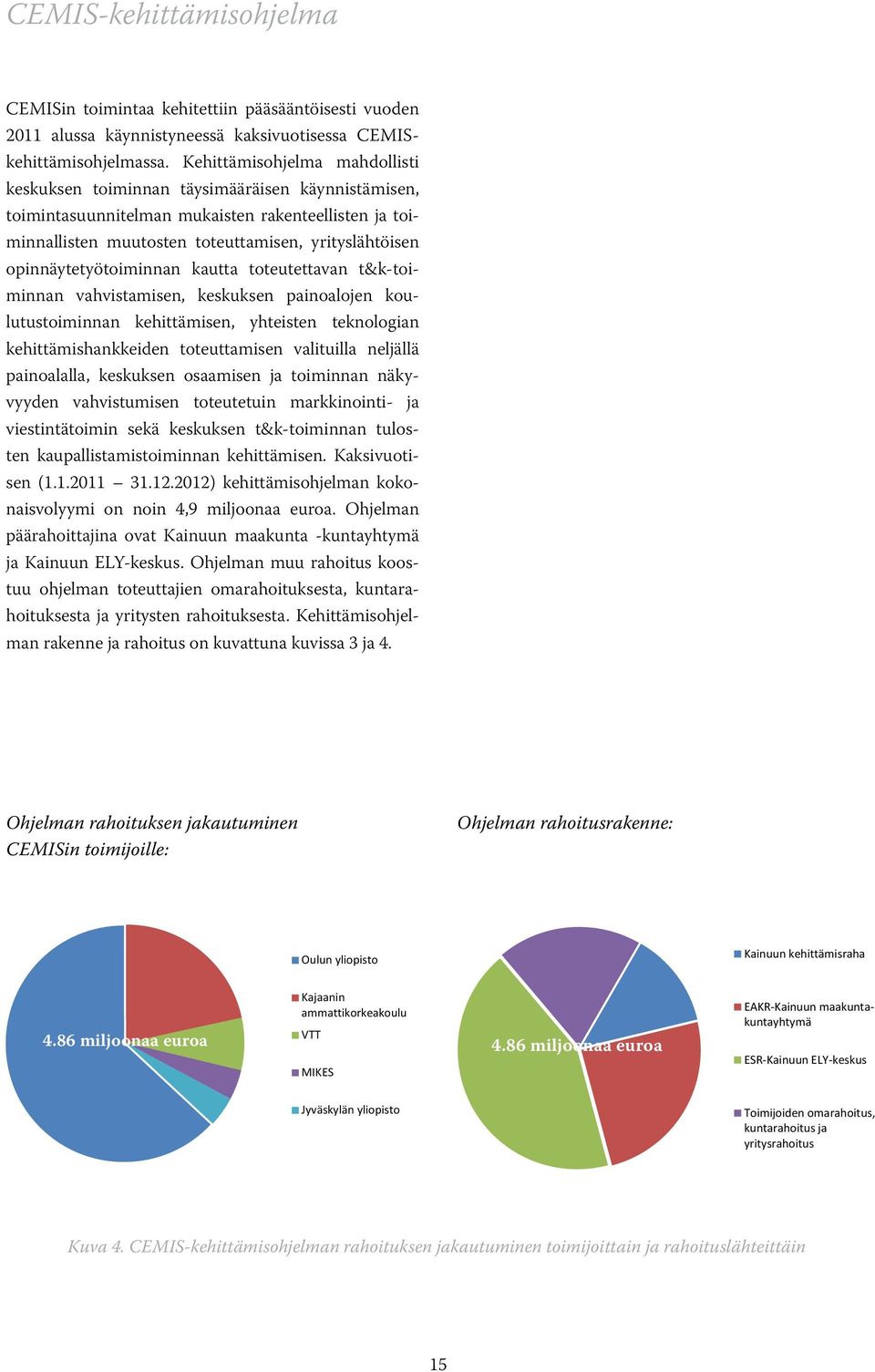 opinnäytetyötoiminnan kautta toteutettavan t&k-toiminnan vahvistamisen, keskuksen painoalojen koulutustoiminnan kehittämisen, yhteisten teknologian kehittämishankkeiden toteuttamisen valituilla