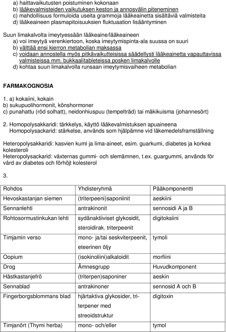 kierron metabolian maksassa c) voidaan annostella myös pitkävaikutteisissa säädellysti lääkeainetta vapauttavissa valmisteissa mm.