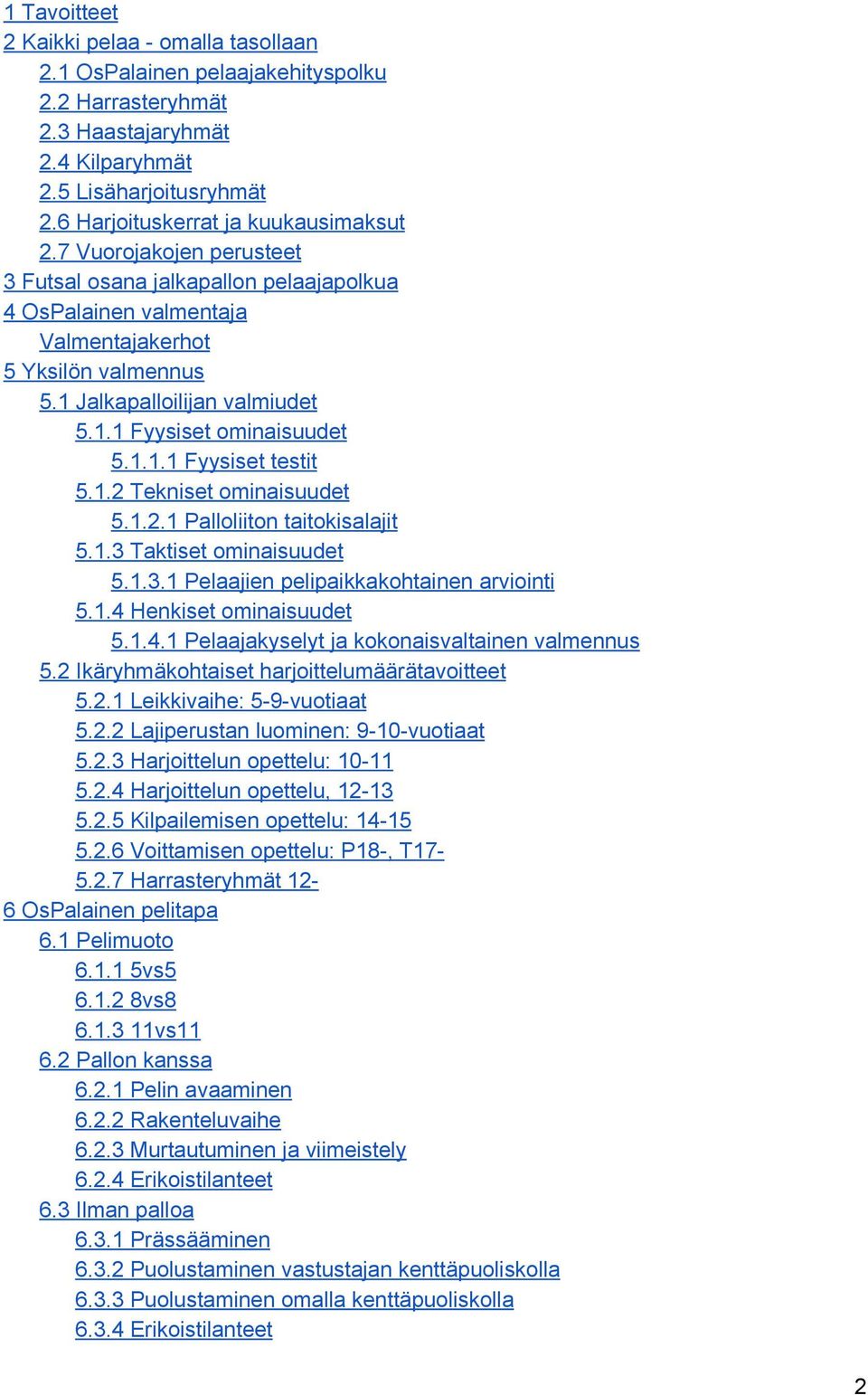 Oulunsalon Pallo Valmennuslinjaukset - PDF Ilmainen lataus