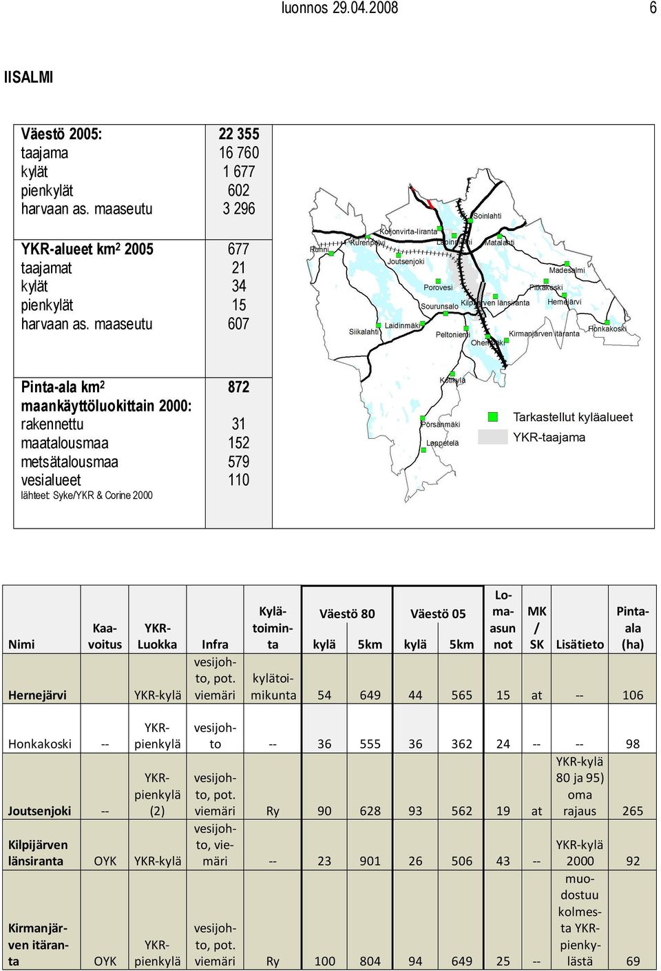 viemäri 54 649 44 565 15 106 YKRvesijohpien to 36 555 36 362 24 98 90 628 93 562 19-80 ja 95) oma rajaus 23 901 26 506 43 100 804 94 649 25 YKRLuokka Joutsenjoki