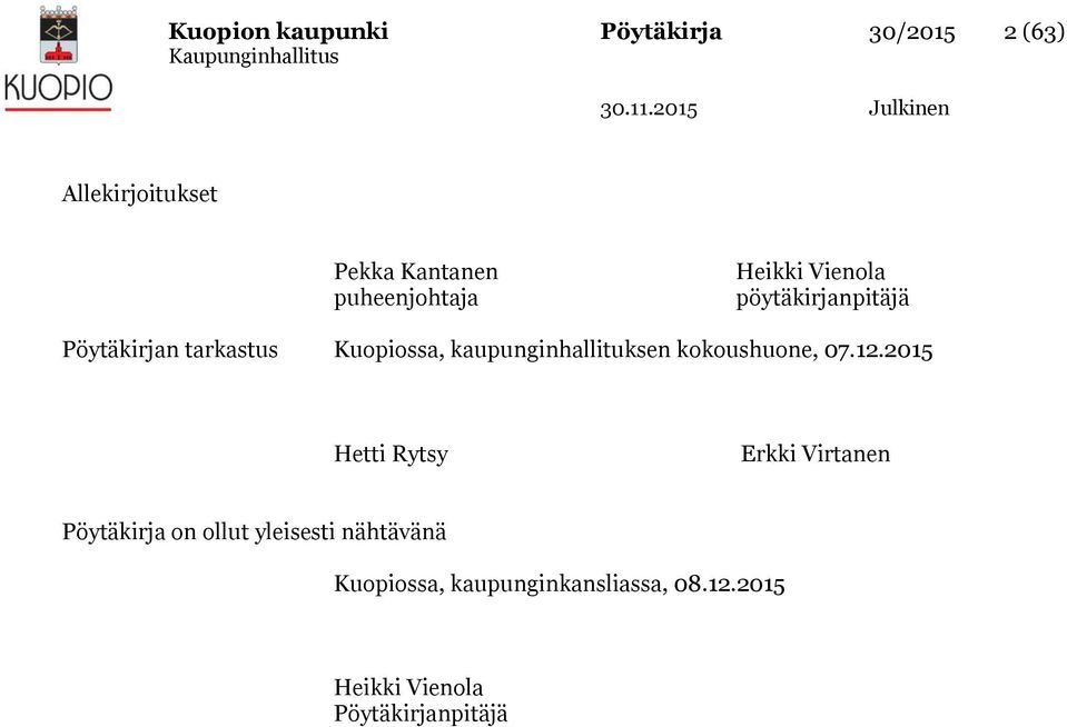 kaupunginhallituksen kokoushuone, 07.12.