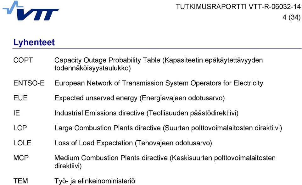 odotusarvo) Industrial Emissions directive (Teollisuuden päästödirektiivi) Large Combustion Plants directive (Suurten polttovoimalaitosten