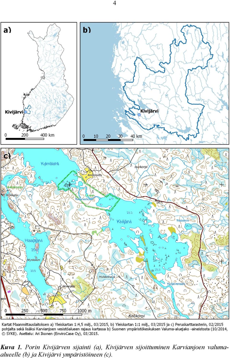 Kivijärven sijoittuminen