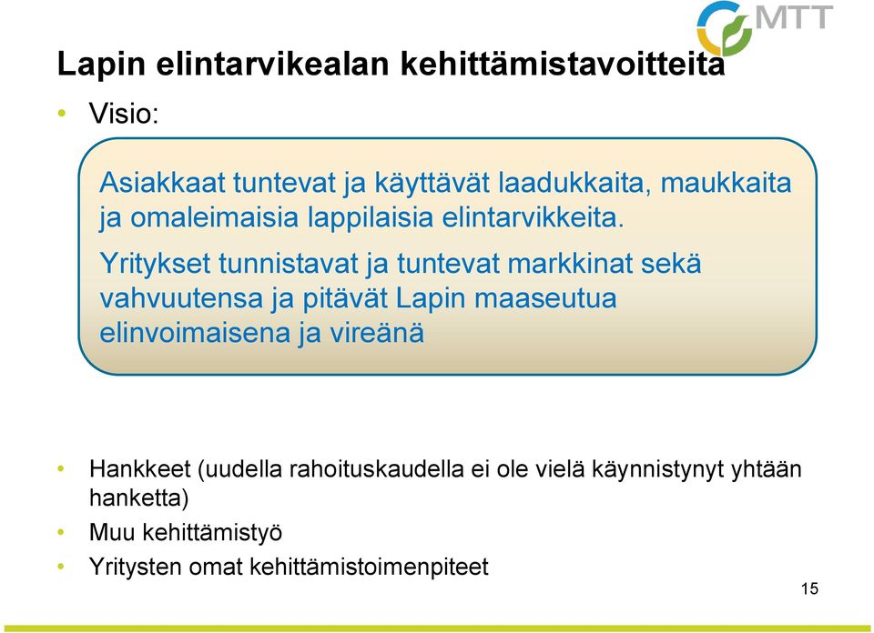 Yritykset tunnistavat ja tuntevat markkinat sekä vahvuutensa ja pitävät Lapin maaseutua