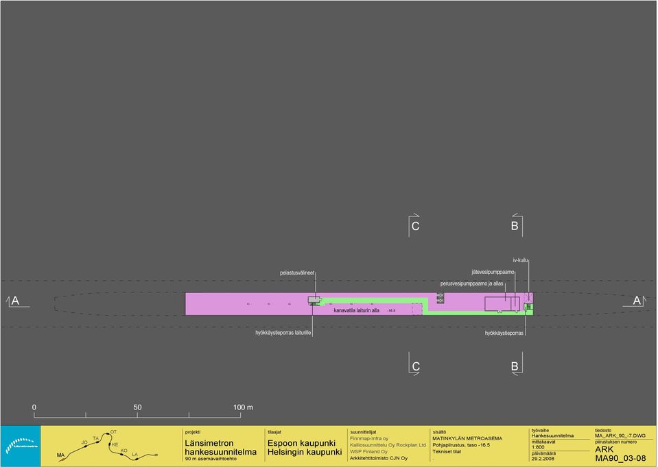 5 hyökkäystieporras laiturille hyökkäystieporras M T L MTINKYLÄN METROSEM