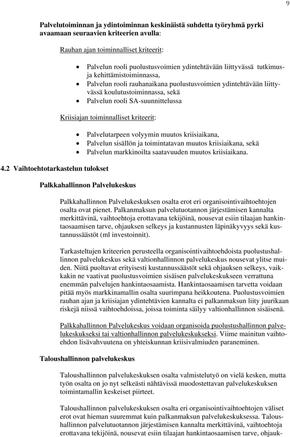 toiminnalliset kriteerit: 4.