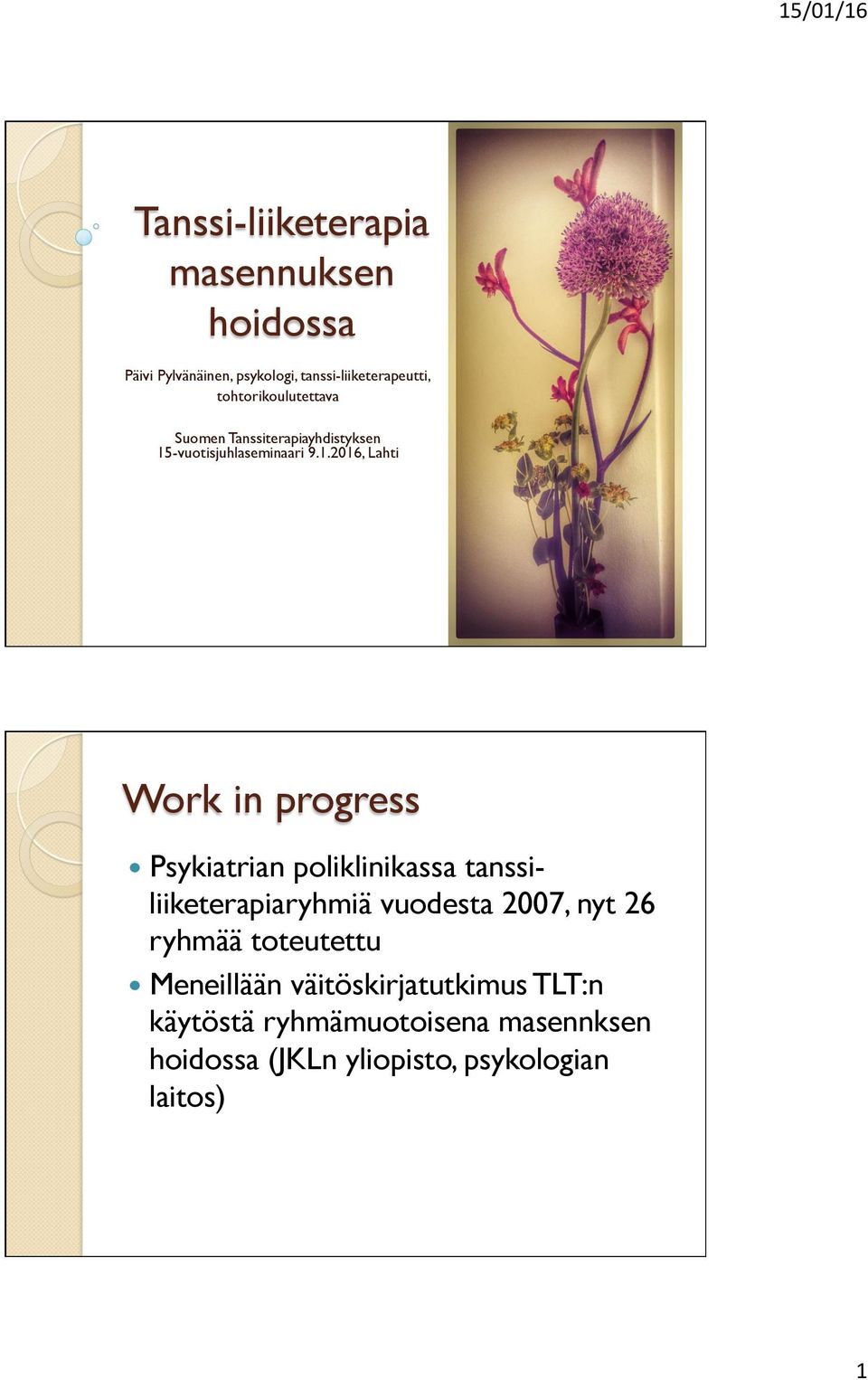 -vuotisjuhlaseminaari 9.1.
