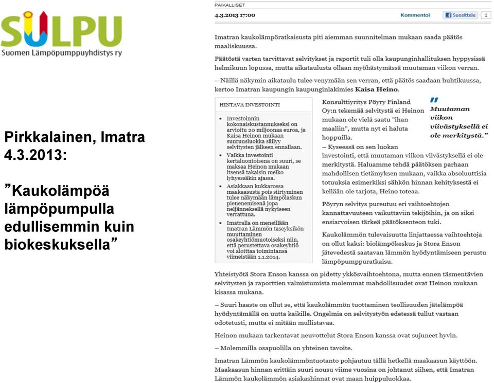 lämpöpumpulla