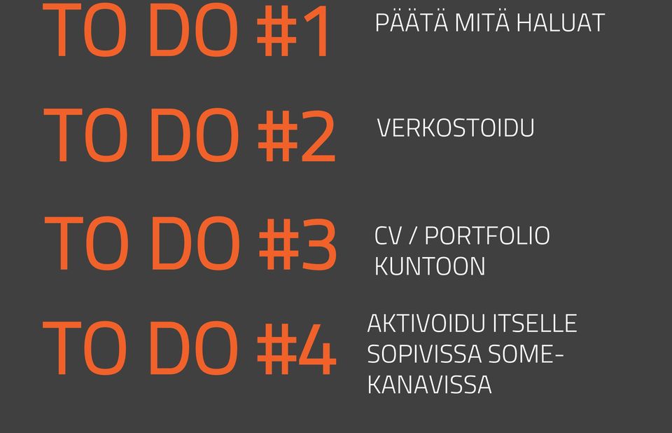 CV / PORTFOLIO KUNTOON AKTIVOIDU