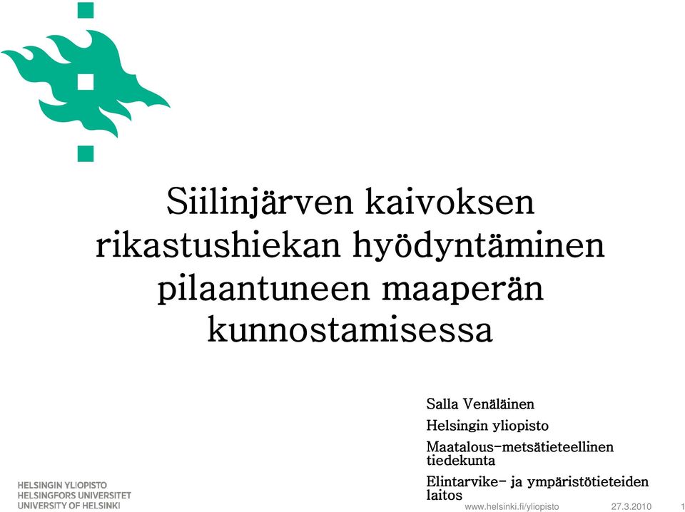 Helsingin yliopisto Maatalous-metsätieteellinen