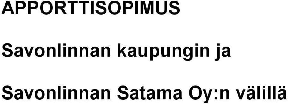kaupungin ja 