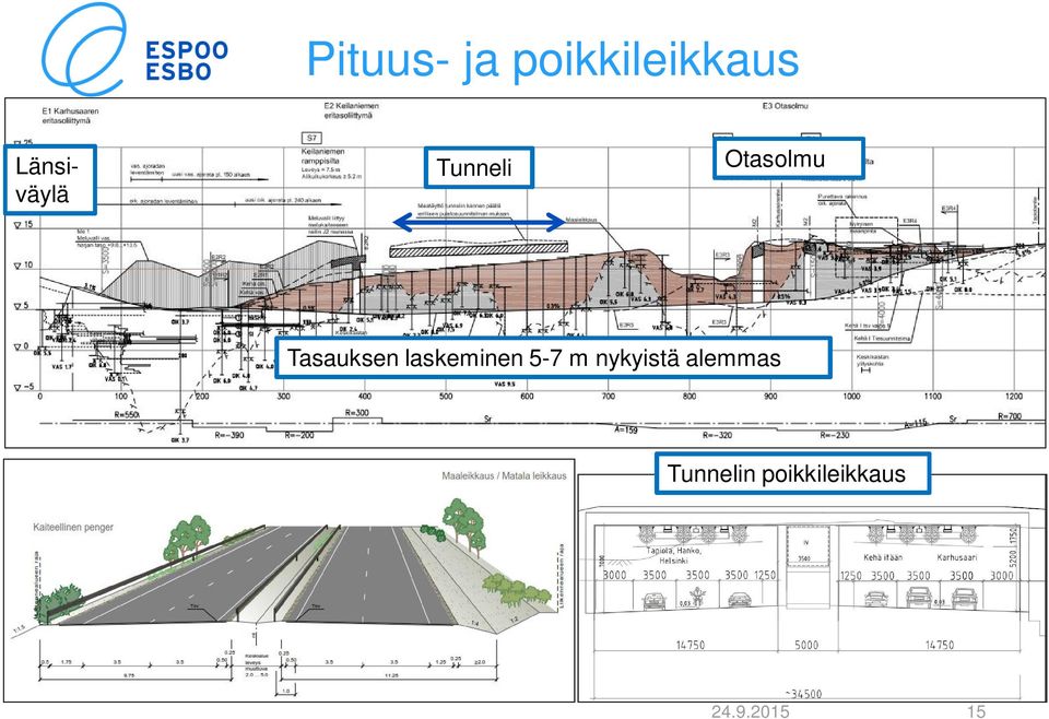 Tasauksen laskeminen 5-7 m