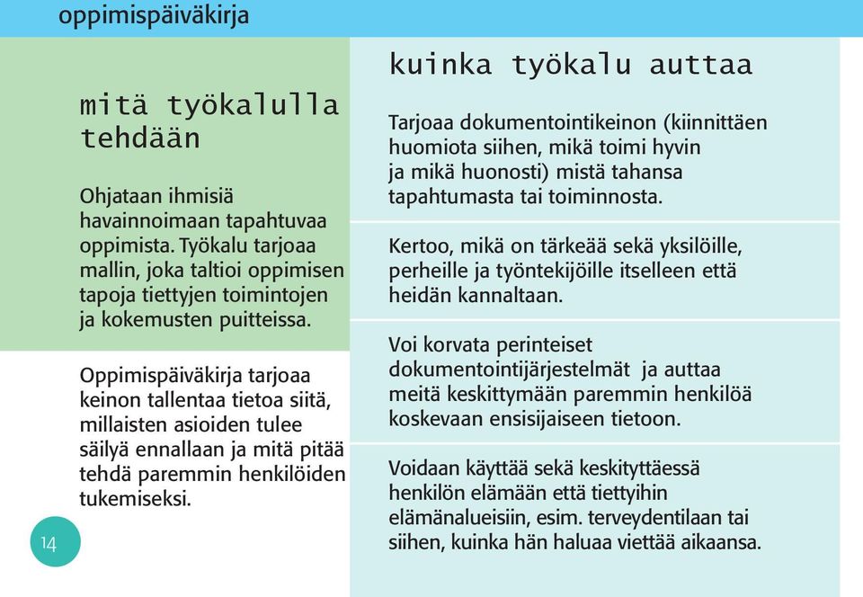 kuinka työkalu auttaa Tarjoaa dokumentointikeinon (kiinnittäen huomiota siihen, mikä toimi hyvin ja mikä huonosti) mistä tahansa tapahtumasta tai toiminnosta.