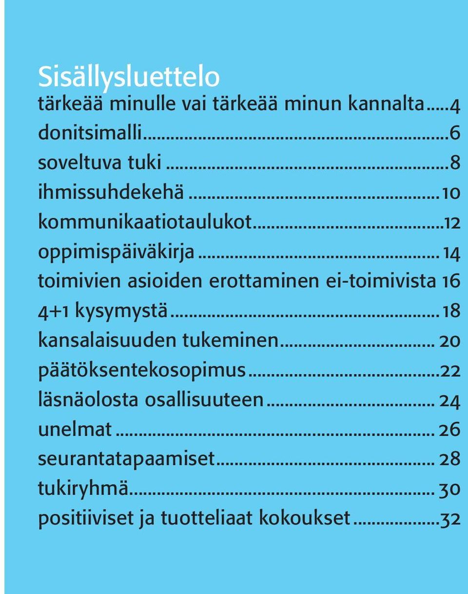 .. 14 toimivien asioiden erottaminen ei-toimivista.16 4+1 kysymystä... 18 kansalaisuuden tukeminen.