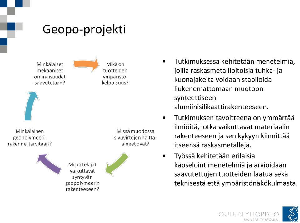 Tutkimuksen tavoitteena on ymmärtää ilmiöitä, jotka vaikuttavat materiaalin rakenteeseen ja sen kykyyn kiinnittää