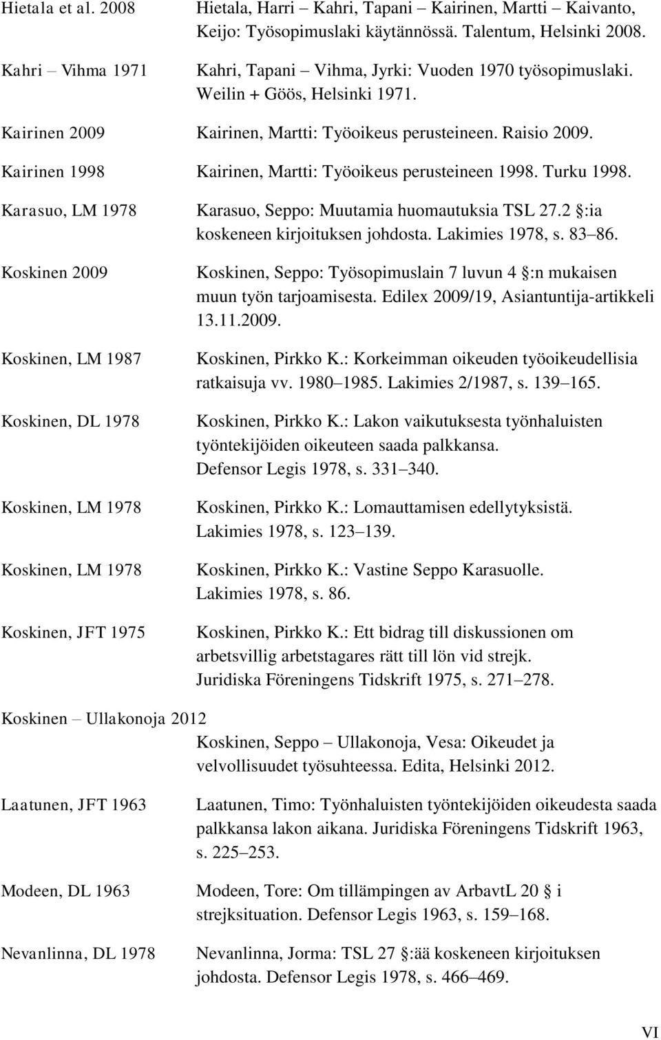 Kairinen 1998 Kairinen, Martti: Työoikeus perusteineen 1998. Turku 1998.