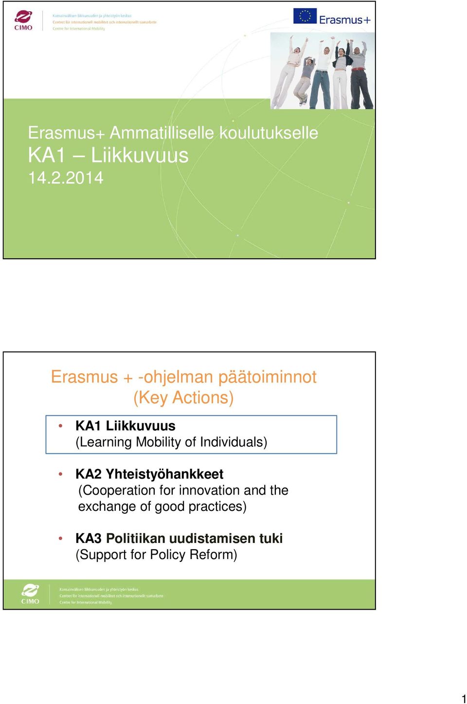 Mobility of Individuals) KA2 Yhteistyöhankkeet (Cooperation for innovation