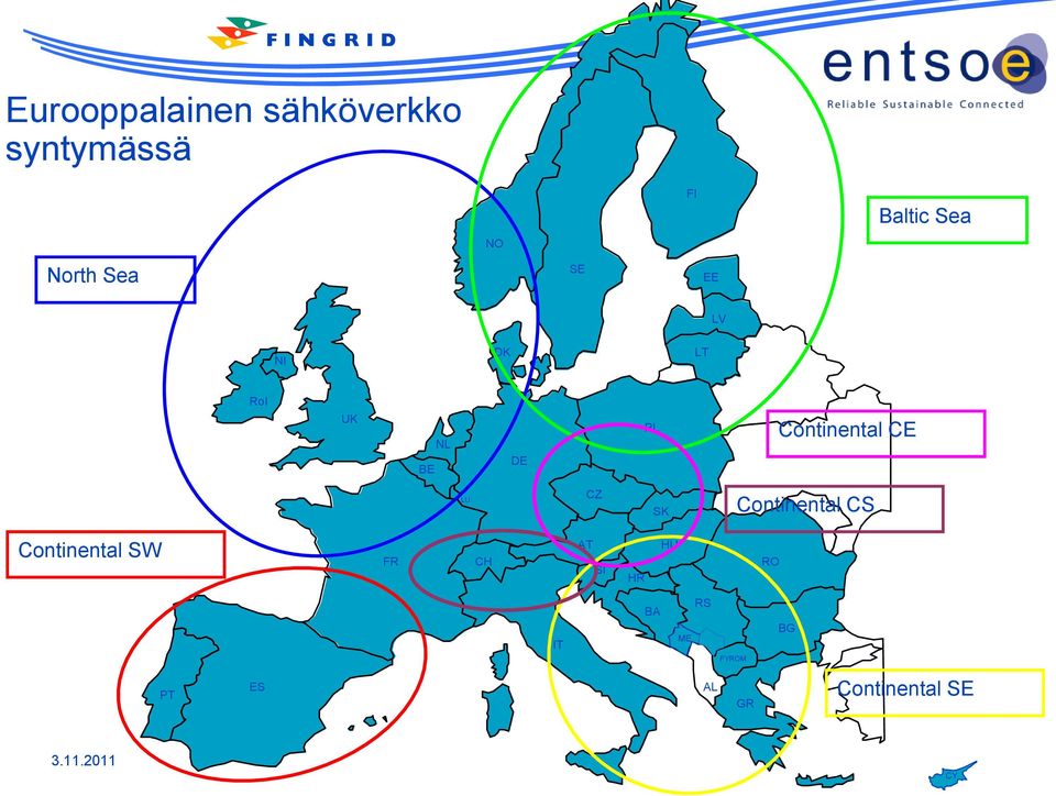 Continental CE LU CZ SK Continental CS Continental SW FR