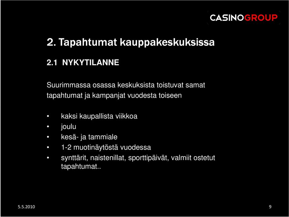 ja kampanjat vuodesta toiseen kaksi kaupallista viikkoa joulu kesä- ja