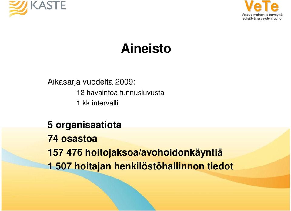 organisaatiota 74 osastoa 157 476