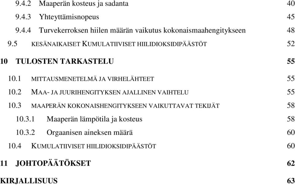 2 MAA- JA JUURIHENGITYKSEN AJALLINEN VAIHTELU 55 10.3 MAAPERÄN KOKONAISHENGITYKSEEN VAIKUTTAVAT TEKIJÄT 58 10.3.1 Maaperän lämpötila ja kosteus 58 10.