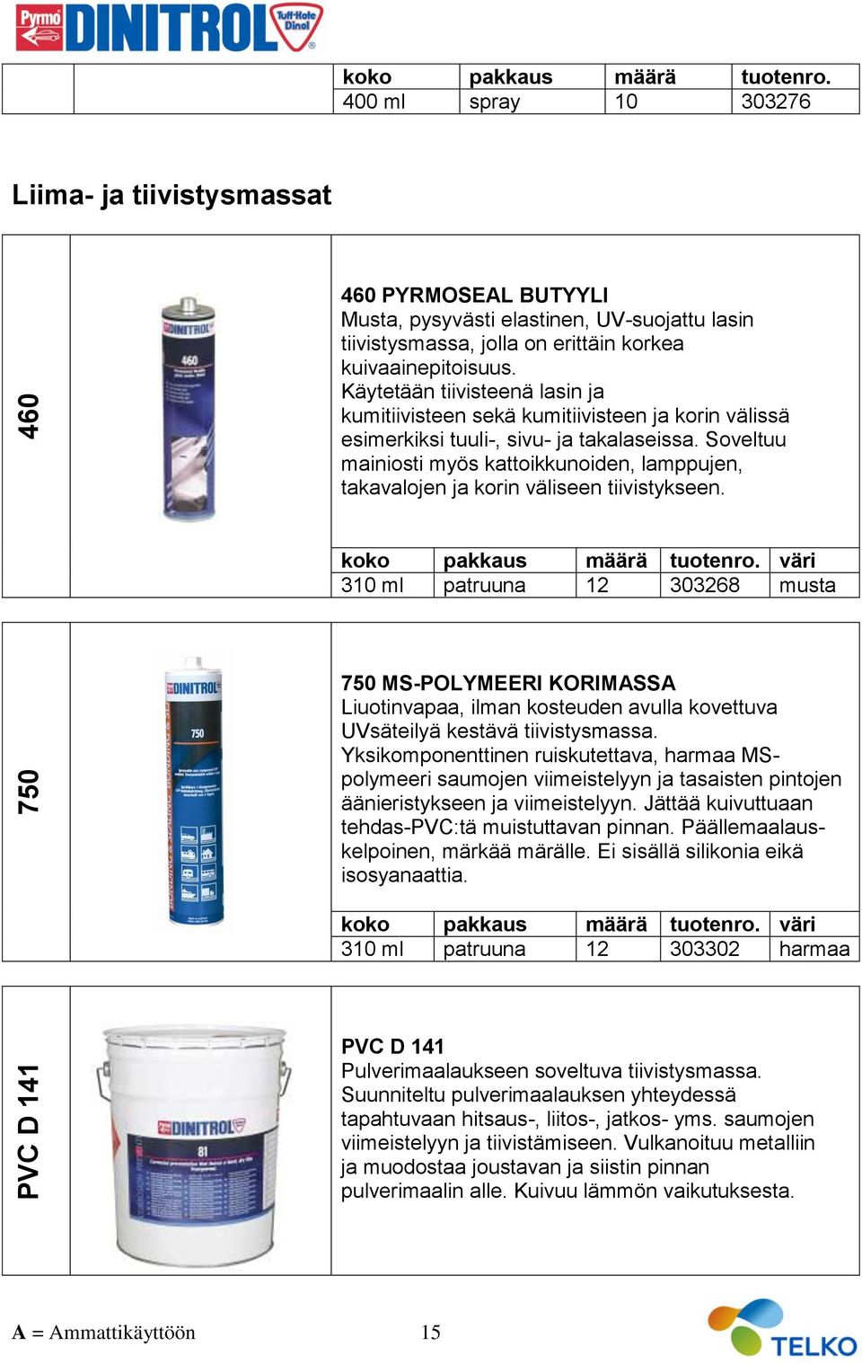 Soveltuu mainiosti myös kattoikkunoiden, lamppujen, takavalojen ja korin väliseen tiivistykseen.