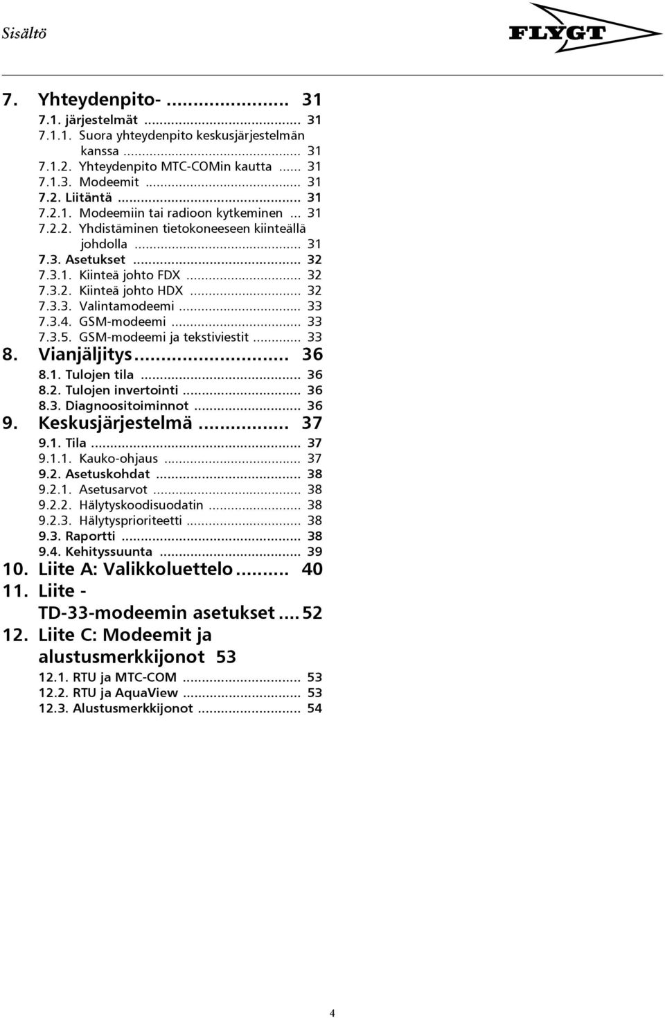 .. 33 7.3.5. GSM-modeemi ja tekstiviestit... 33 8. Vianjäljitys... 36 8.1. Tulojen tila... 36 8.2. Tulojen invertointi... 36 8.3. Diagnoositoiminnot... 36 9. Keskusjärjestelmä... 37 9.1. Tila... 37 9.1.1. Kauko-ohjaus.