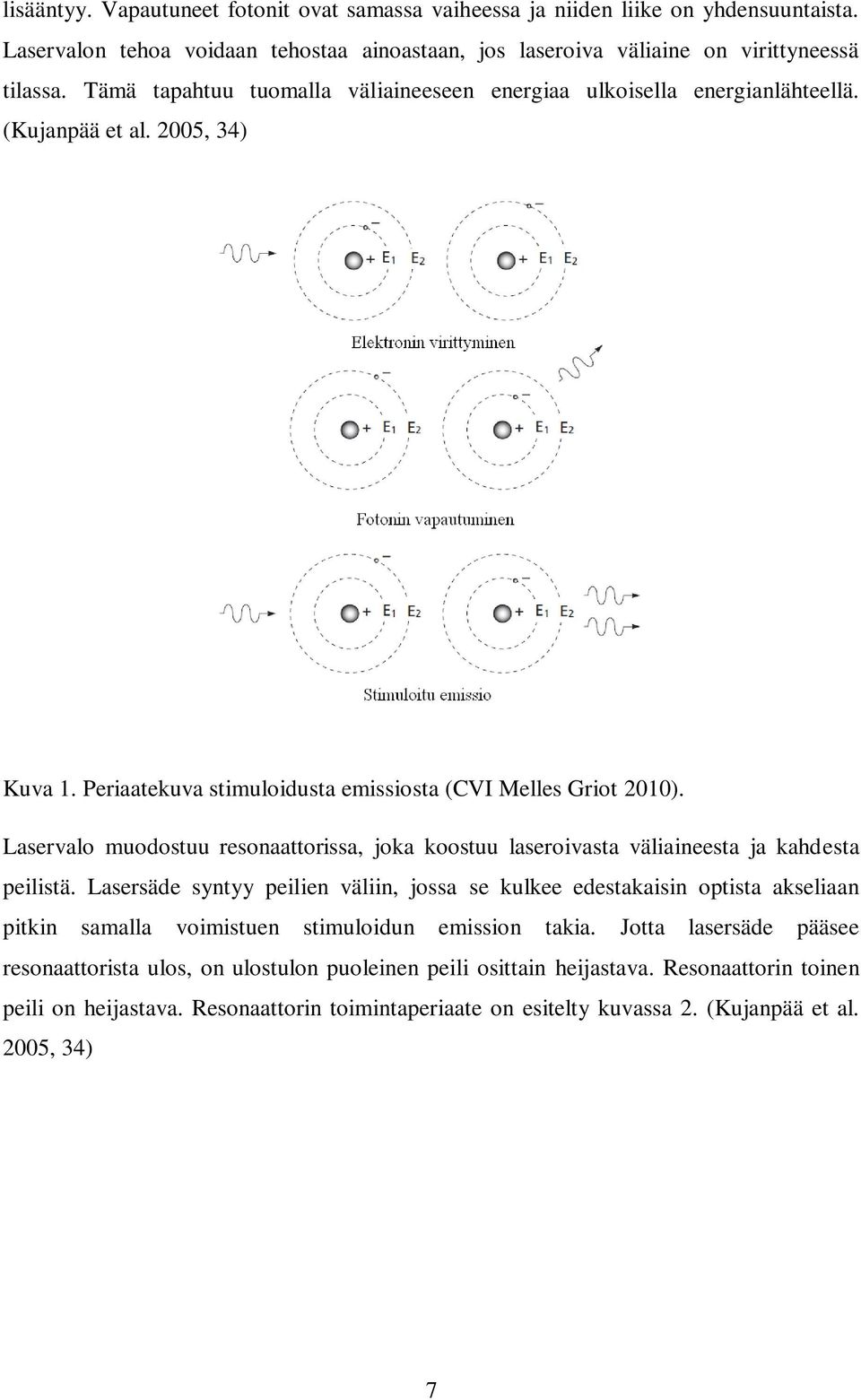 Laservalo muodostuu resonaattorissa, joka koostuu laseroivasta väliaineesta ja kahdesta peilistä.