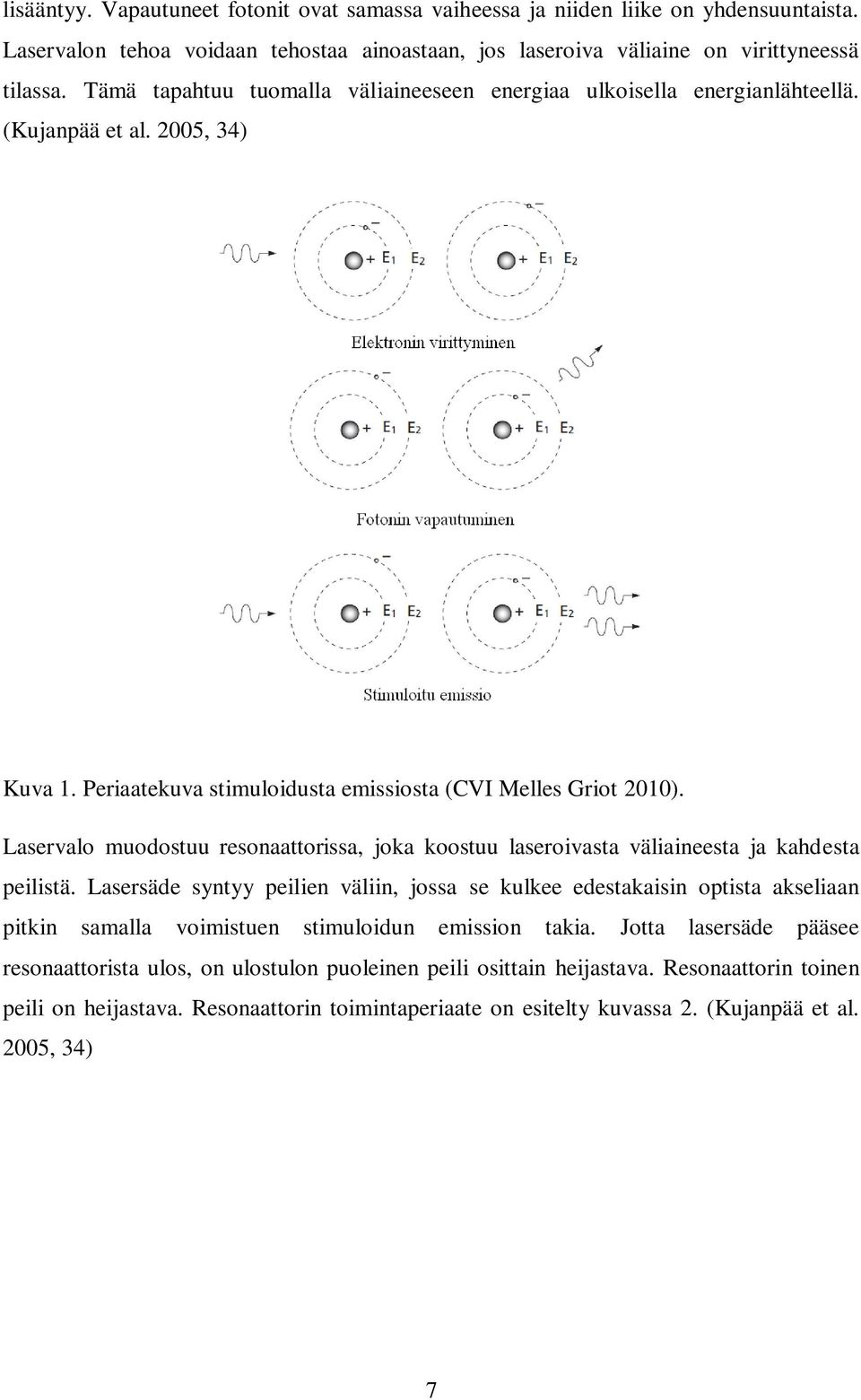 Laservalo muodostuu resonaattorissa, joka koostuu laseroivasta väliaineesta ja kahdesta peilistä.