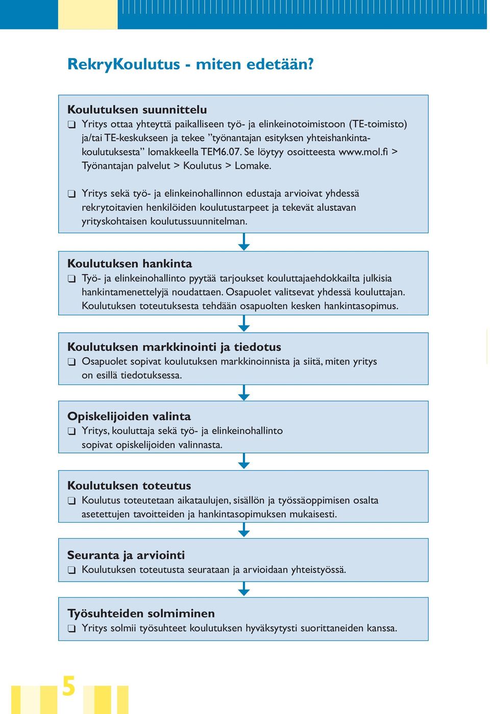 07. Se löytyy osoitteesta www.mol.fi > Työnantajan palvelut > Koulutus > Lomake.