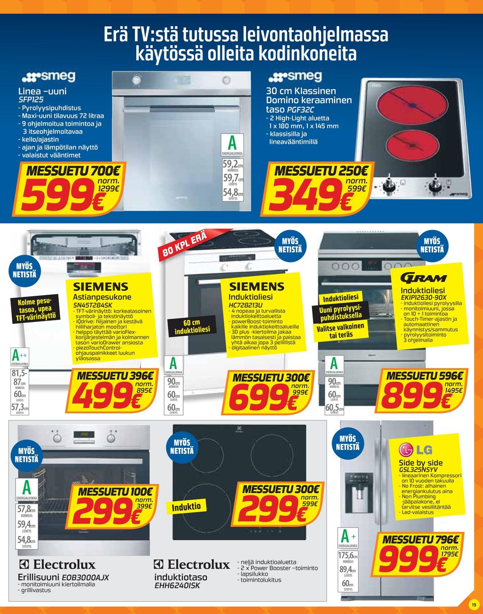 klassisilla ja lineavääntimillä 250 5 3 80 KPL ERÄ Kolme pesutasoa, upea TFT-värinäyttö ++ A 81,5-87cm 57,3cm Astianpesukone SN45T284SK - TFT-värinäyttö: korkeatasoinen symboli- ja tekstinäyttö -