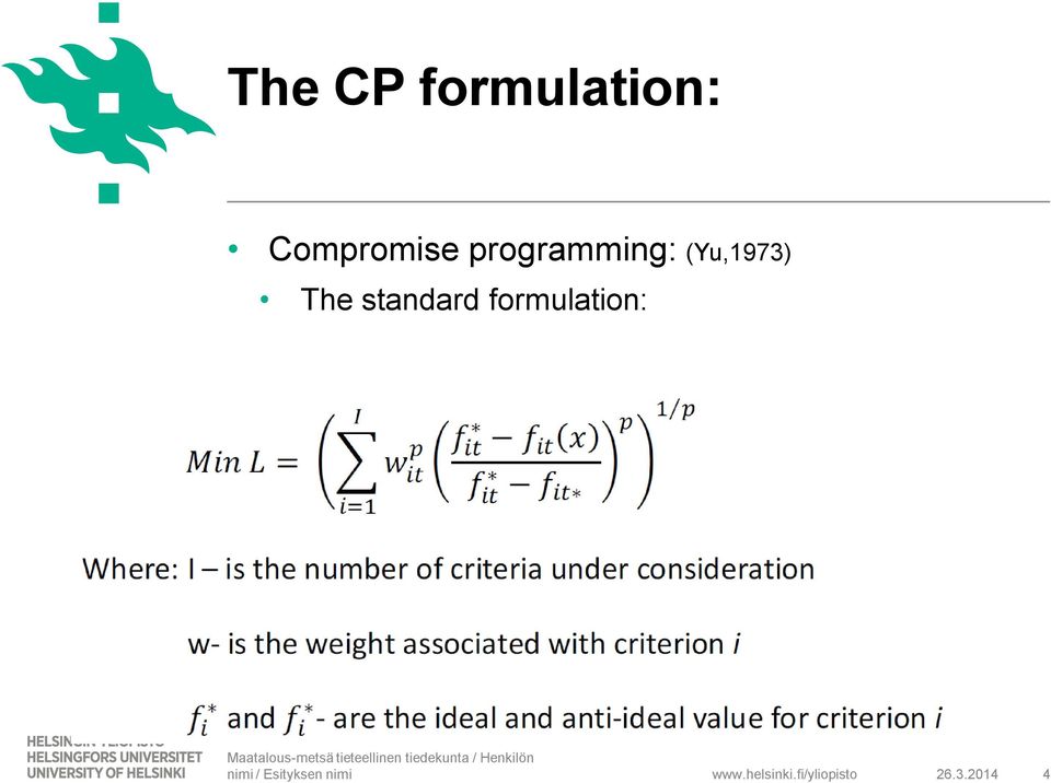 programming: (Yu,1973)