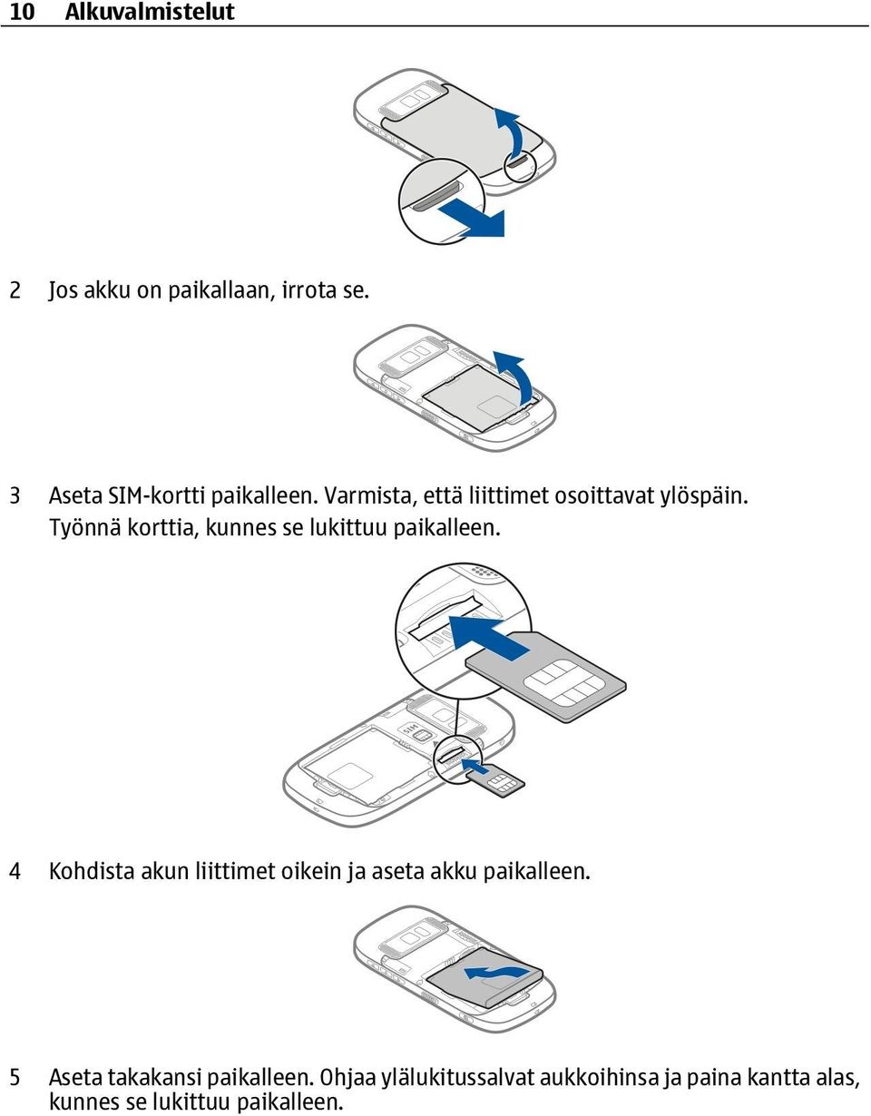 Työnnä korttia, kunnes se lukittuu paikalleen.