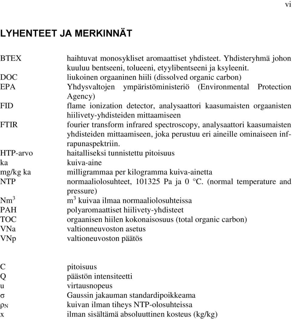 hiilivety-yhdisteiden mittaamiseen FTIR fourier transform infrared spectroscopy, analysaattori kaasumaisten yhdisteiden mittaamiseen, joka perustuu eri aineille ominaiseen infrapunaspektriin.