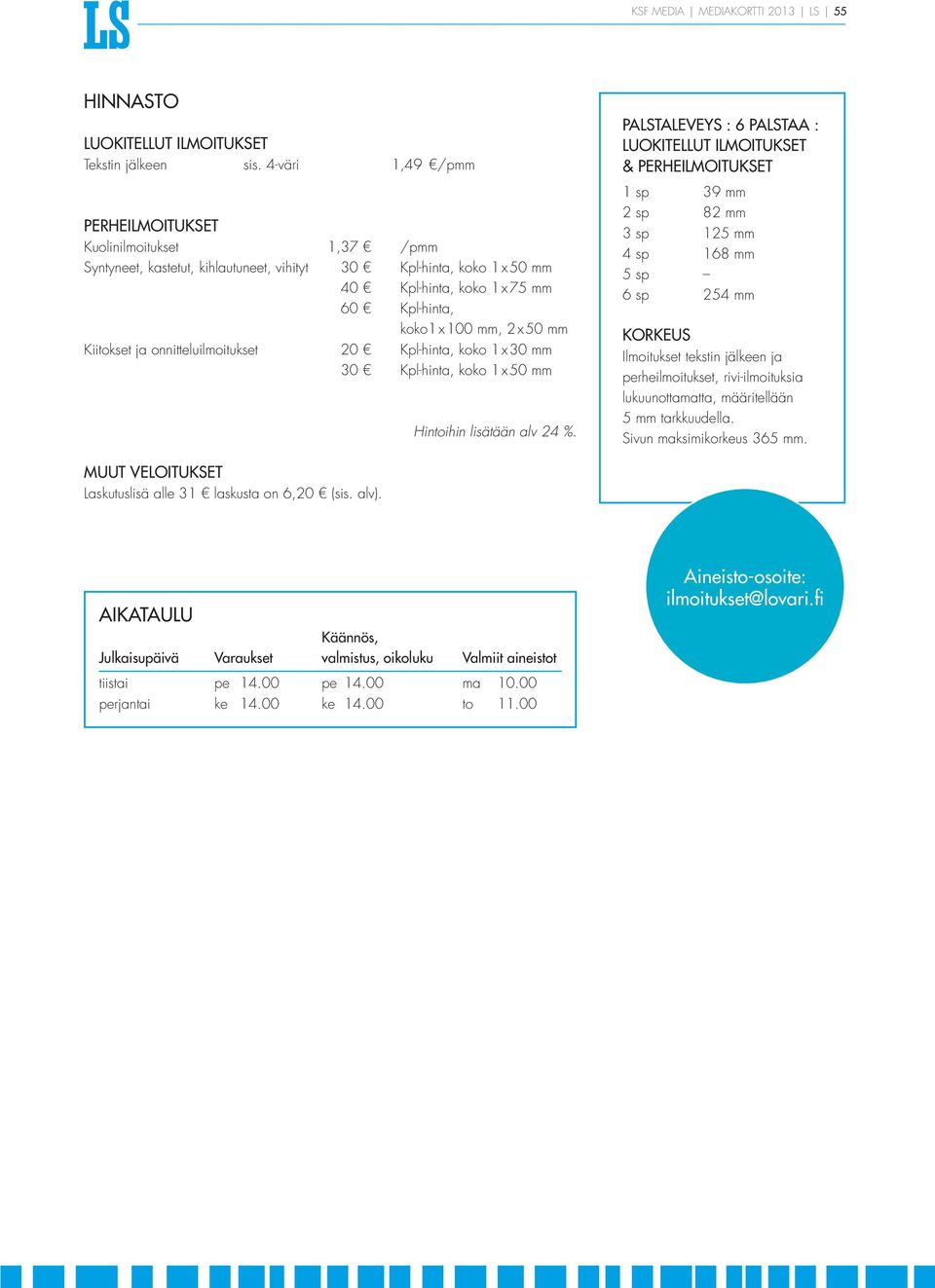 mm Kiitokset ja onnitteluilmoitukset 20 Kpl-hinta, koko 1 x 30 mm 30 Kpl-hinta, koko 1 x 50 mm Hintoihin lisätään alv 24 %.