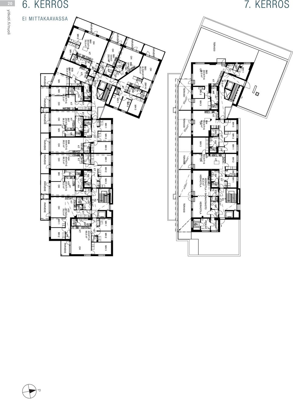 2 55,0 m 2 B59 2H++ B60 3H++ 78,0 m 2 90,5 m 2 () A21 4H++ A 2 27,5 m 2 B 1 32,0 m 2 3 3 3 29,0 m 2 B61 1H+ 34,5 m 2 B62 1H+ 3