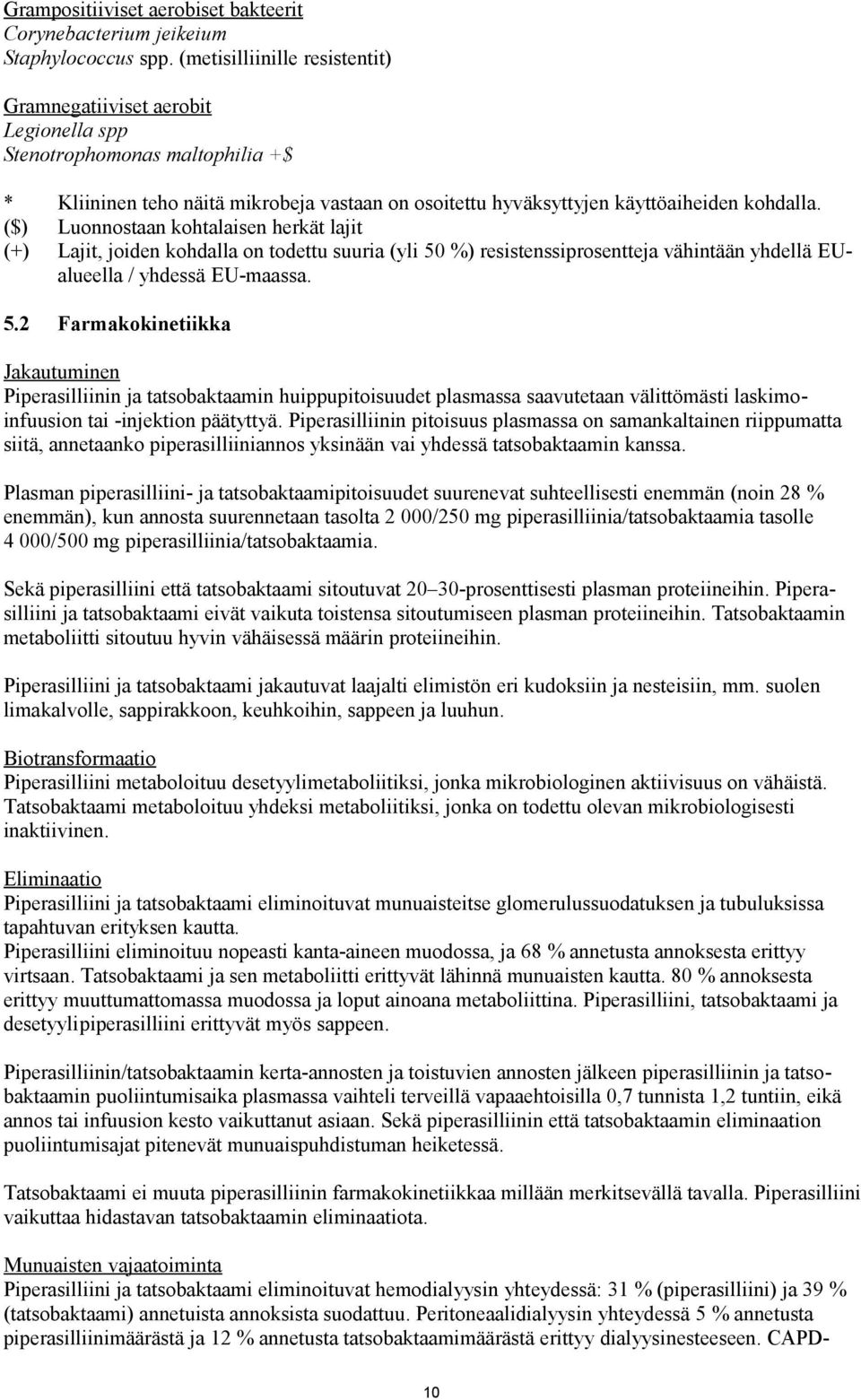 ($) Luonnostaan kohtalaisen herkät lajit (+) Lajit, joiden kohdalla on todettu suuria (yli 50