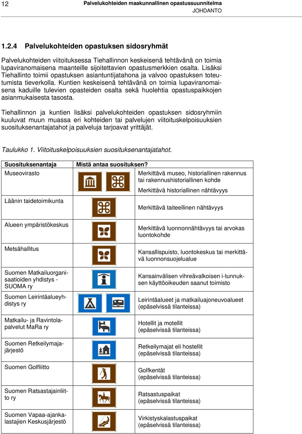 Kuntien keskeisenä tehtävänä on toimia lupaviranomaisena kaduille tulevien opasteiden osalta sekä huolehtia opastuspaikkojen asianmukaisesta tasosta.