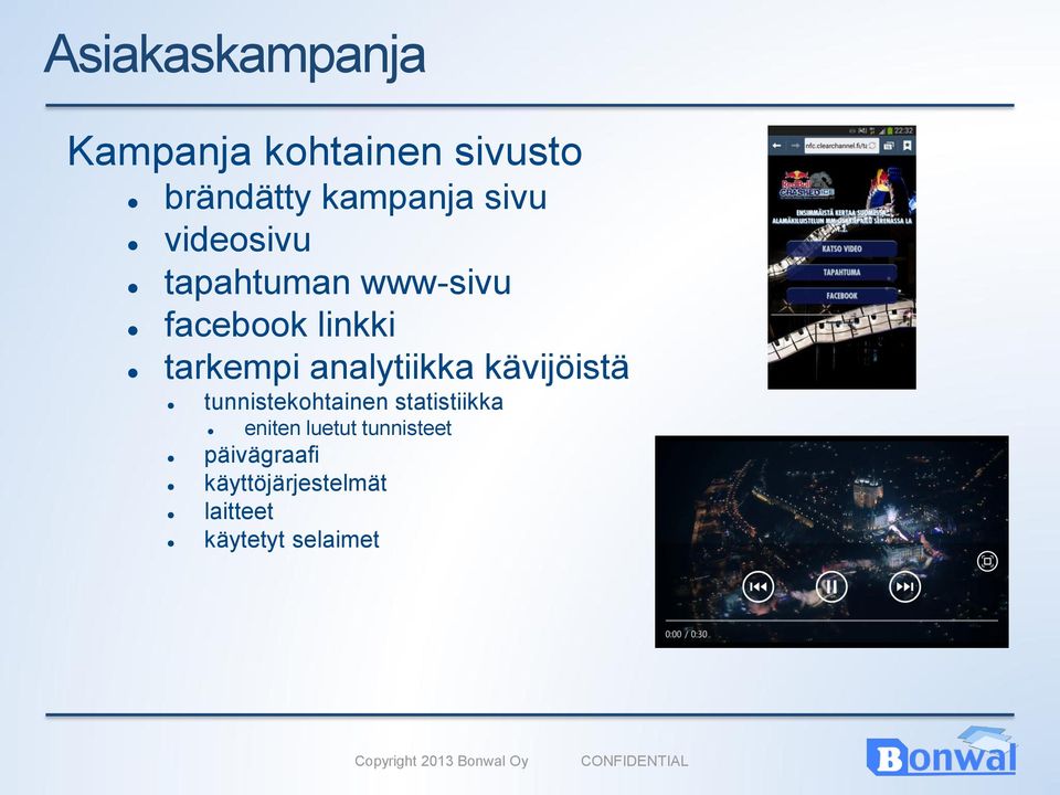 kävijöistä tunnistekohtainen statistiikka eniten luetut tunnisteet