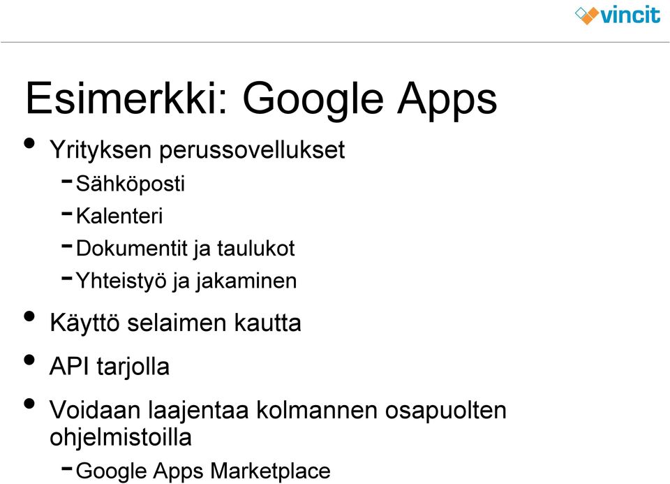 ja jakaminen Käyttö selaimen kautta API tarjolla Voidaan