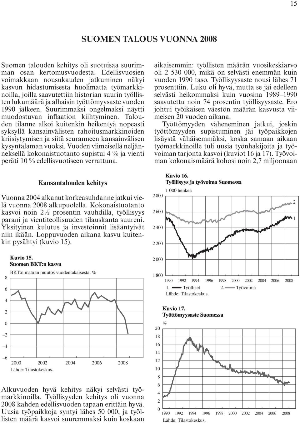 1990 jälkeen. Suurimmaksi ongelmaksi näytti muodostuvan inflaation kiihtyminen.