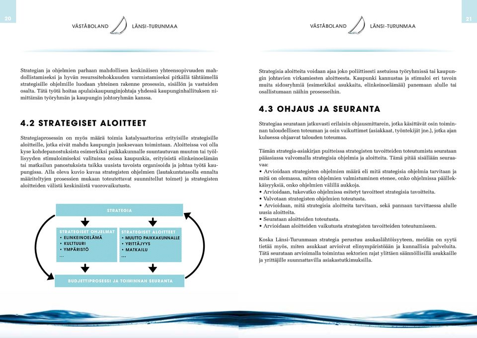 Strategisia aloitteita voidaan ajaa joko poliittisesti asetuissa työryhmissä tai kaupungin johtavien virkamiesten aloitteesta.