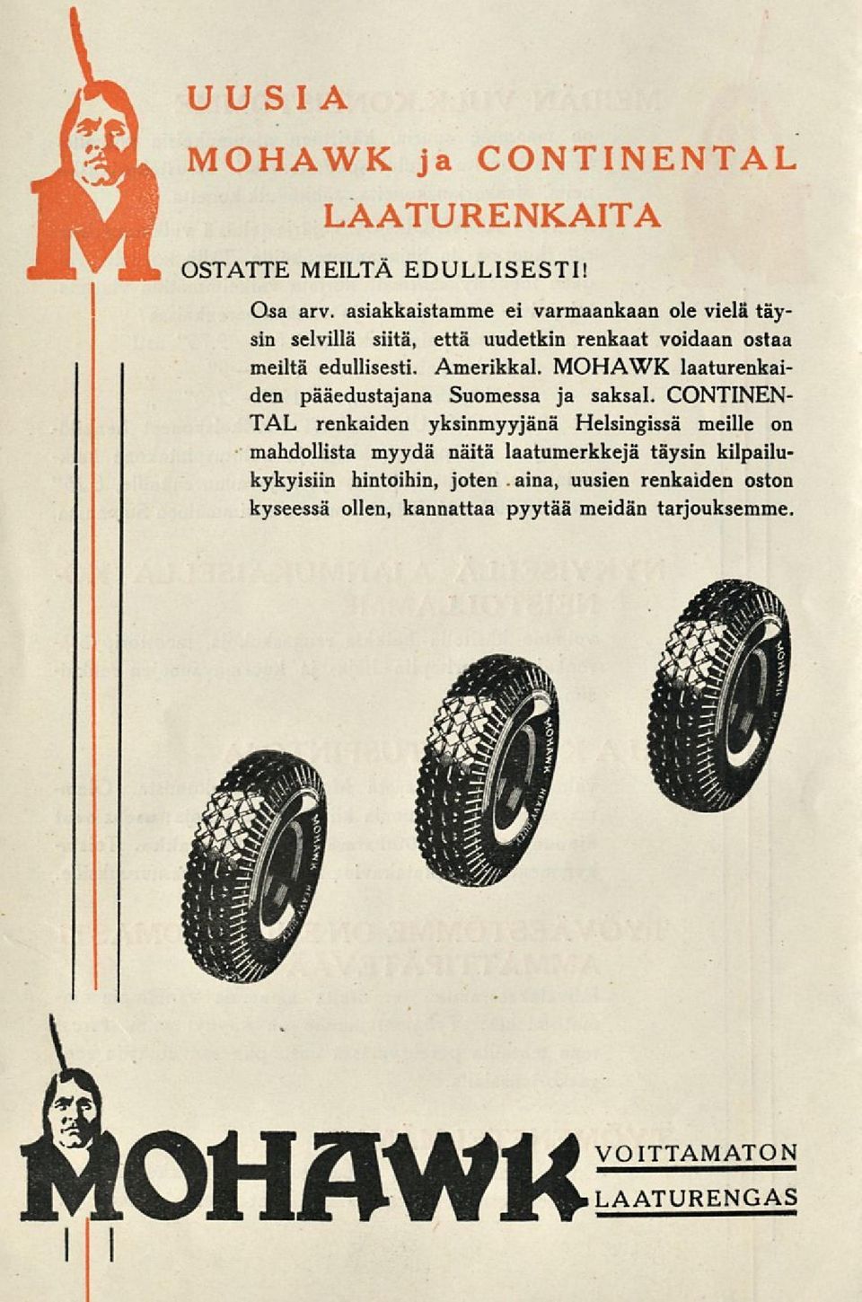 MOHAWK laaturenkaiden pääedustajana Suomessa ja saksal.