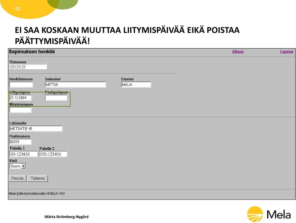 LIITYMISPÄIVÄÄ