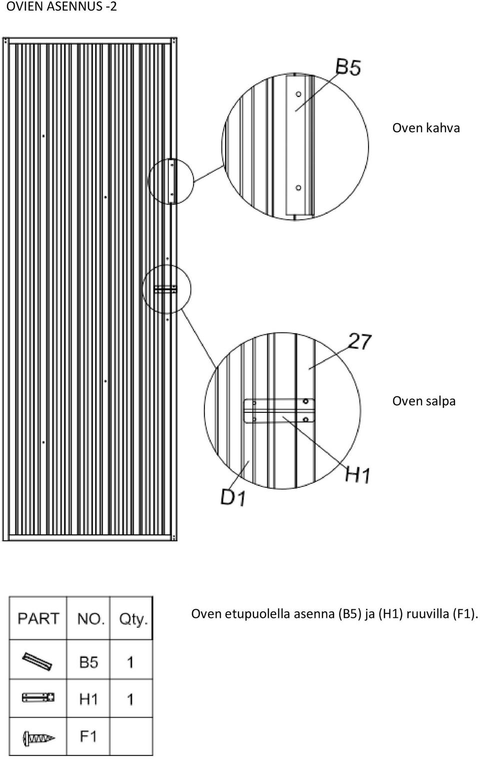 etupuolella asenna